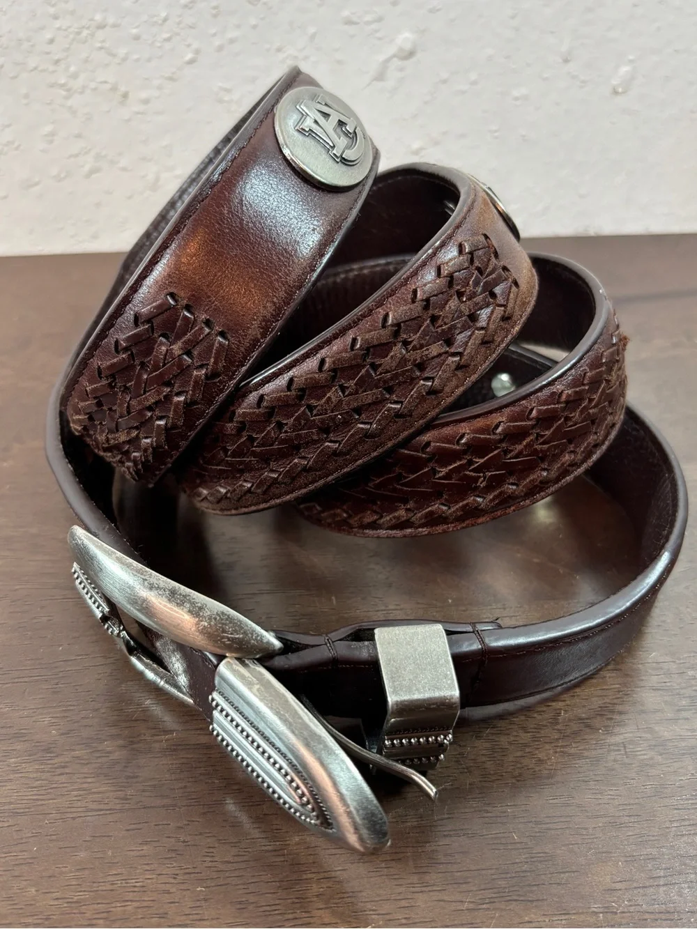 Auburn Tiger Men’s Collegiate Leather Belt